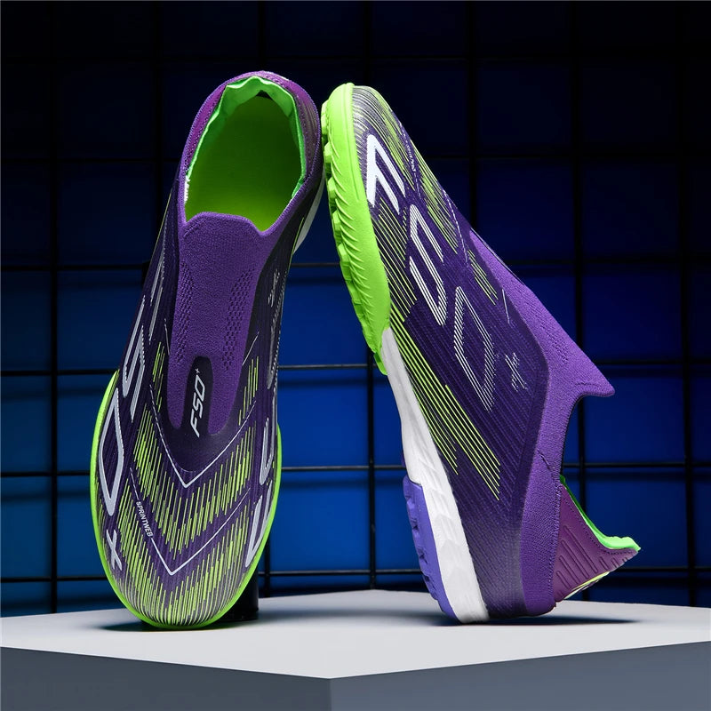 Nouvelles chaussures de football pour hommes, crampons pour terrain gazonné, chaussures de futsal confortables, chaussures de football pour terrain synthétique, chaussures de sport ultralégères, antidérapantes, pour adul