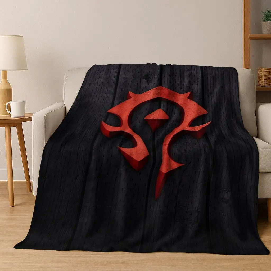 Pătură din flanel WOW World of Warcraft Arthas Demon Illidan Sylvanas, pled moale și confortabil pentru casă, dormitor, pat, canapea, husă, cadou