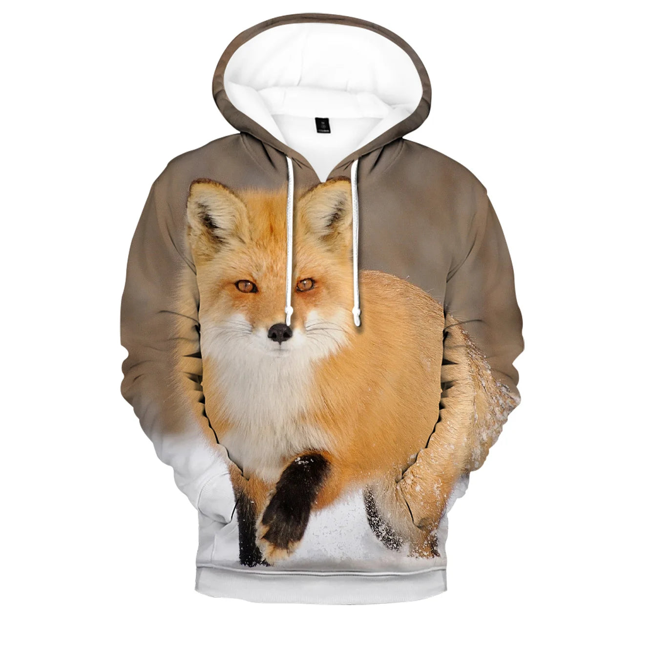 Popularne bluzy z kapturem i bluzy Hip Hop Novelty z wygodnym nowym nadrukiem 3D Fox, dla mężczyzn/kobiet, dorosłych/dzieci, casualowe bluzy wkładane przez głowę