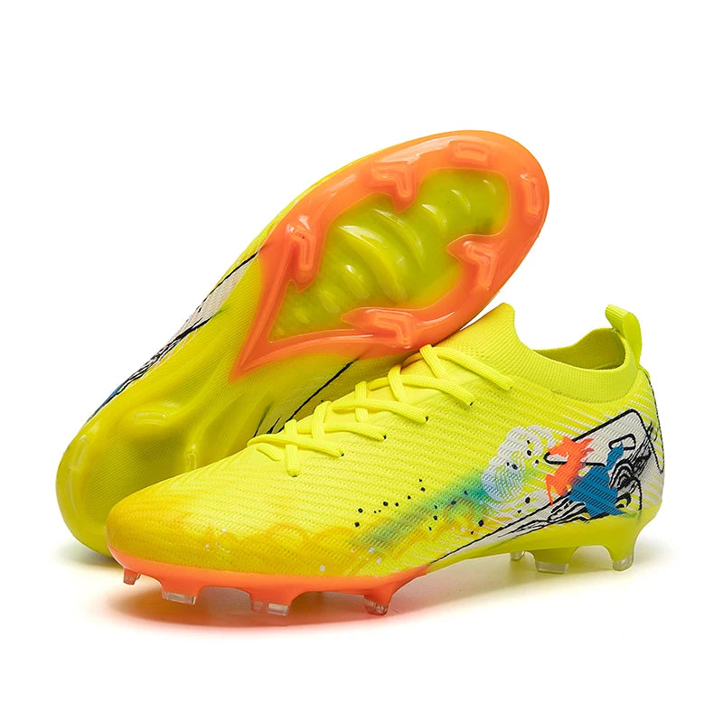 Nouvelles chaussures de football pour hommes, ultralégères, crampons longs FG, chaussures d'entraînement, chaussures de football antidérapantes pour l'extérieur, livraison directe