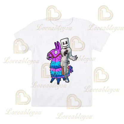 T-shirt Fortnite z kreskówkowym motywem dla chłopców i dziewczynek, Battle Royale 3D, 3–14 lat, Victory Royale, topy gamingowe dla dzieci i nastolatków