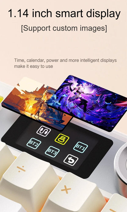 AULA F108 PRO Mechanische Tastatur Custom 100%-Layout RGB-Hintergrundbeleuchtung Kabellos Bluetooth Hifi-Switch Gaming-Tastatur