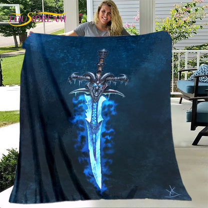 World of Warcraft, WOW Game Gamer Soft Plush Blanket,Flannel Blanket Throw Blanket for Living Room Bedroom Bed Sofa Picnic Cover