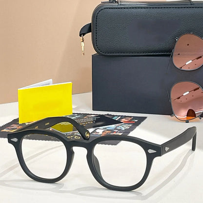 Acetátból készült, kerek, klasszikus napszemüveg férfiaknak és nőknek – márkás, designer, UV400-as, kültéri, luxus, retro szemüveg