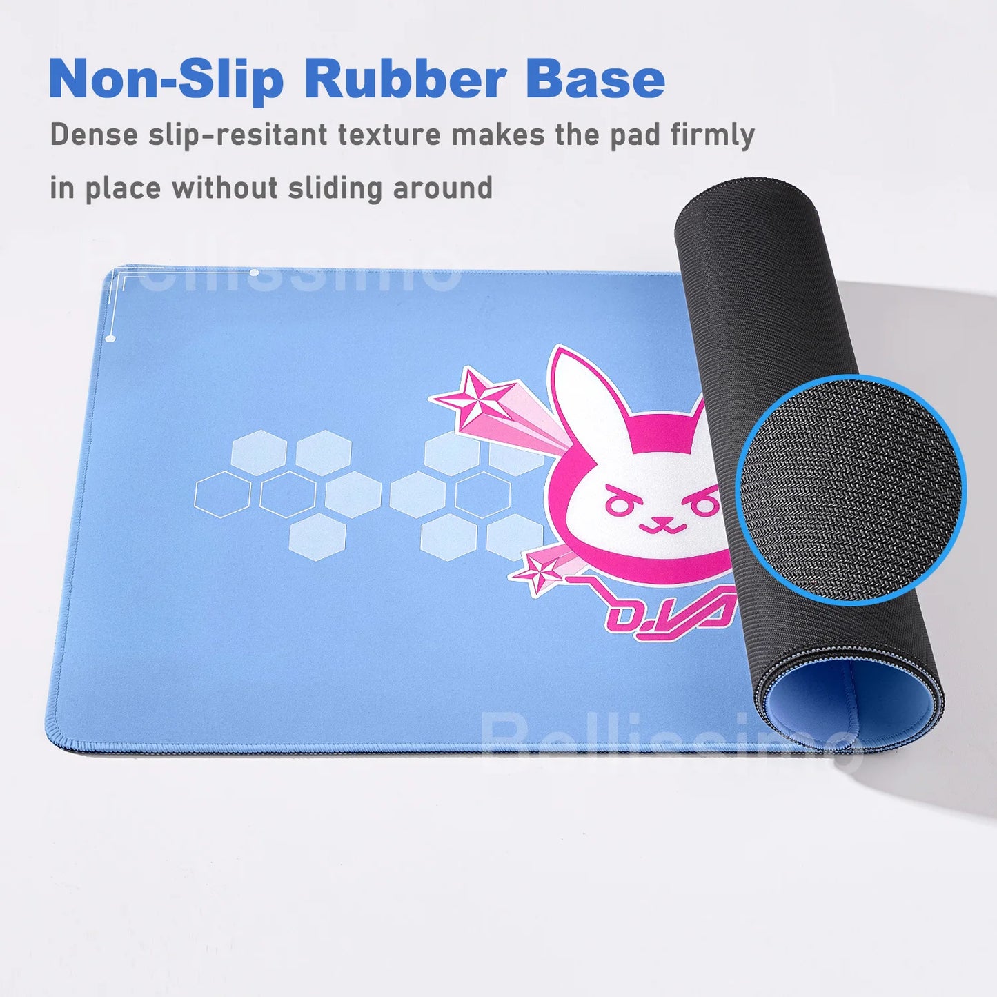 Accessori gaming O-Overwatch D-D.va Tappetino mouse grande Tappetino per tastiera e mouse PC Scrivania XXL Tappetini estesi Gamer Mausepad