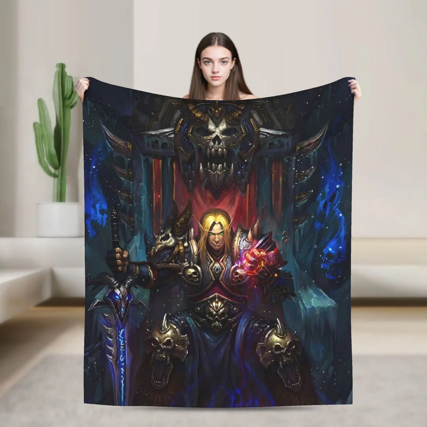 World of Warcraft, WOW Game Blanket Quality Super Warm  Throw Blanket Winter Picnic Outdoor Graphic Bedspread