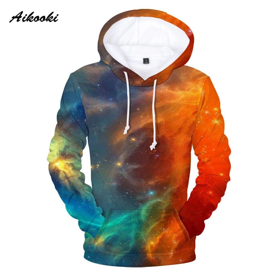 Klassischer, beliebter Kapuzenpullover mit 3D-Print „Purple Sky Space Galaxy“ für Herren und Damen, langärmliges Casual-Sweatshirt