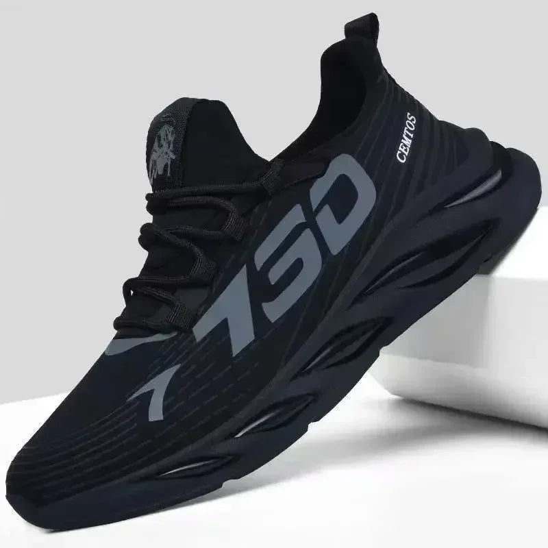 New Summer Men's Breathable Mesh Running Shoes Lightweight Trendy Sports Sneakers for Daily Workout and Outdoor Walking