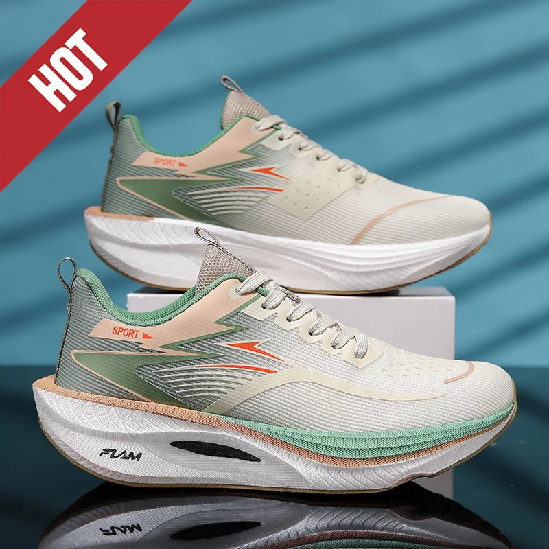 NEUE Laufschuhe mit Carbonplatte für Marathon, Herren, sportlich, atmungsaktiv, leicht, Damen, bequeme rutschfeste Sportsneaker, Casual