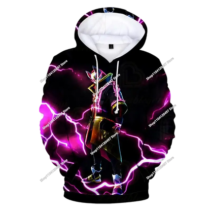 Children's Fortnite Anime Hoodie Men's Streetwear Hip-Hop Sportswear Casual Loose Fit Sweatshirt Outdoor Fashion