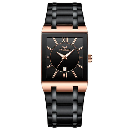 Orologio da polso di lusso BINBOND al quarzo di precisione da uomo, luminescente, impermeabile, con datario automatico, in acciaio inossidabile resistente, stile casual.