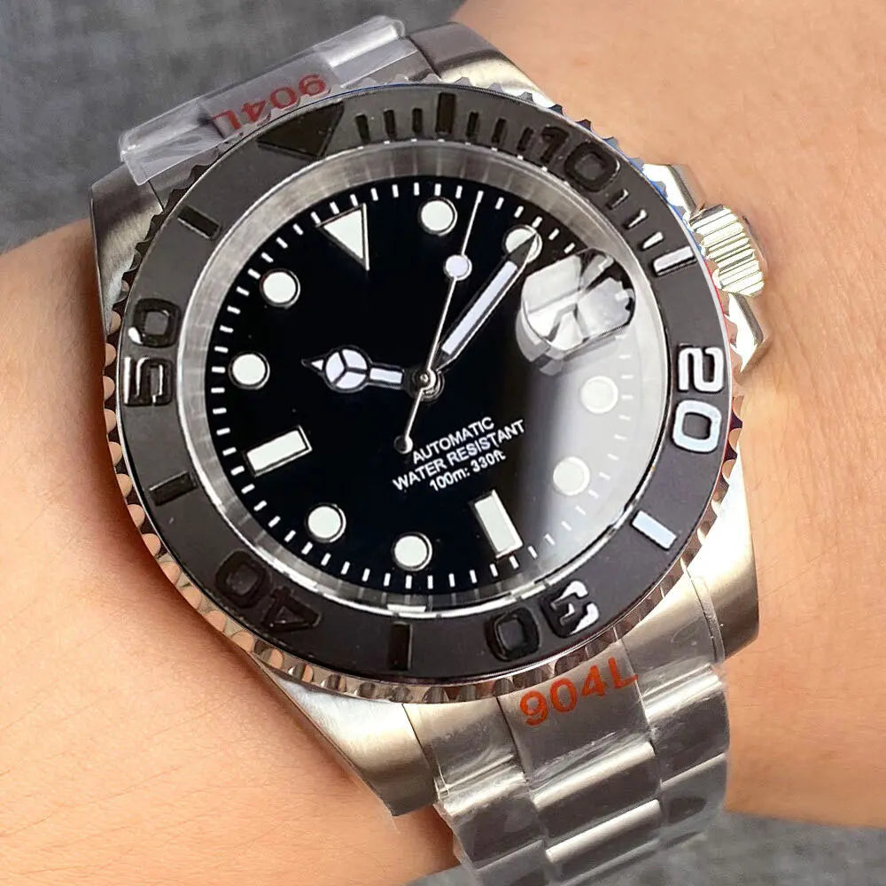 200m wasserdichte Miyota 8215 Automatikuhr für Herren, Taucheruhr, 40mm, mechanisches Uhrwerk, Leuchtanzeige, Jubilee-Armband, Glide-Lock-Schließe