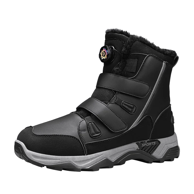 Bottes de neige imperméables pour hommes, chaussures d'extérieur d'hiver, semelle intermédiaire chaude avec antidérapantes, résistantes à l'abrasion, 2025