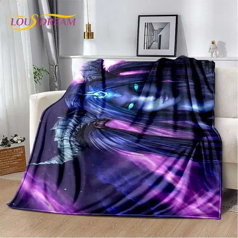 World of Warcraft,WOW ,Game Gamer Soft Plush Blanket,Flannel Blanket Throw Blanket for Living Room Bedroom Bed Sofa Picnic Cover