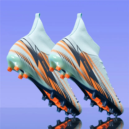 Nouvelles chaussures de football pour hommes, chaussures de match montantes, chaussures de futsal de haute qualité, chaussures de football d'intérieur antidérapantes, baskets d'extérieur, crampons pour gazon, meilleures v