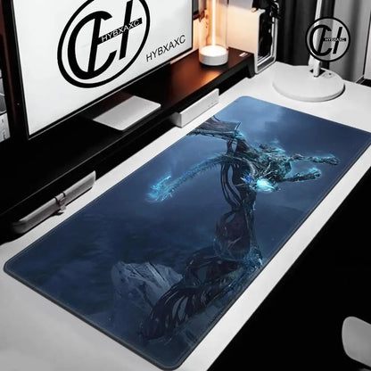 World of Warcraft Lich King-muismat voor pc, HD-anime gamingaccessoires, toetsenbord- en muismat voor laptop, XXL gamekast-bureaumatkleed