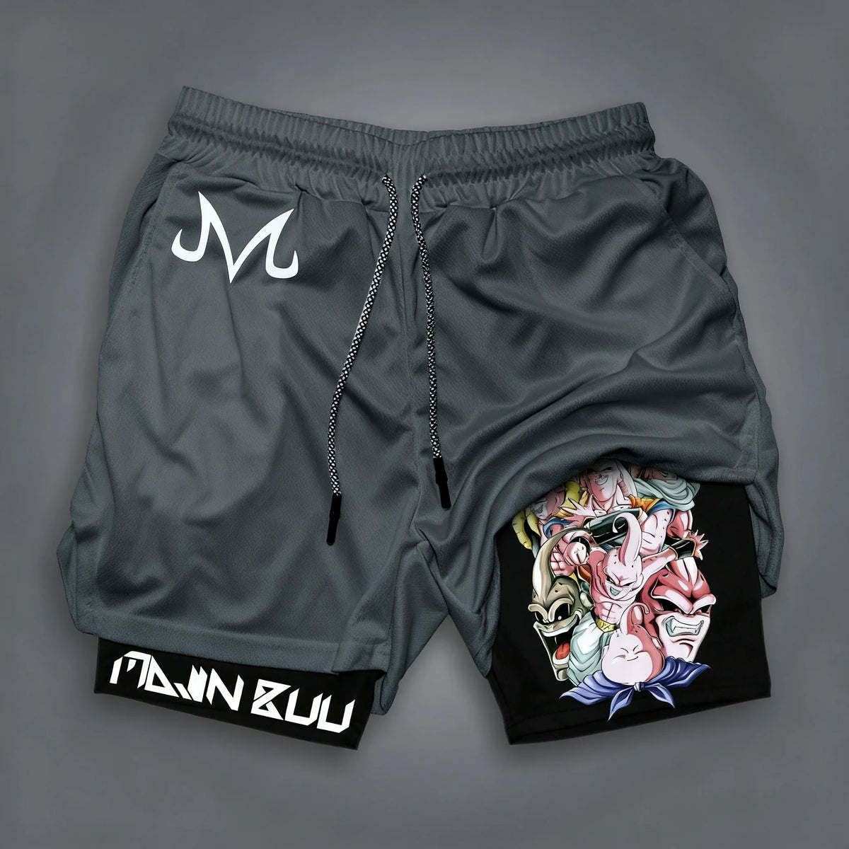 2025 Dragon Ball Majin Buu Anime Men Shorts Streetwear Summer Workout Pants Sportswear Fitness Double-layer Quick Dry Beach Pant
