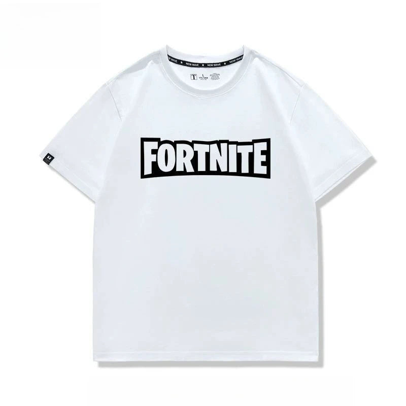 Nowa kreatywna koszulka Fortnite z krótkim rękawem, efektownym nadrukiem cartoon, oddychająca i pochłaniająca pot, dla kobiet i mężczyzn