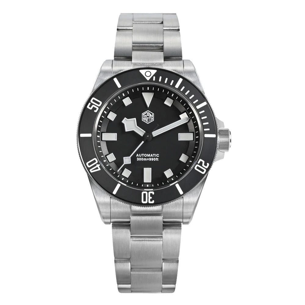  San Martin Grade5 Titanium Watch SN0121TD PT5000/ST2130 Automatic Movement Watch 300M Waterproof Adjustable Clasp Wristwatch