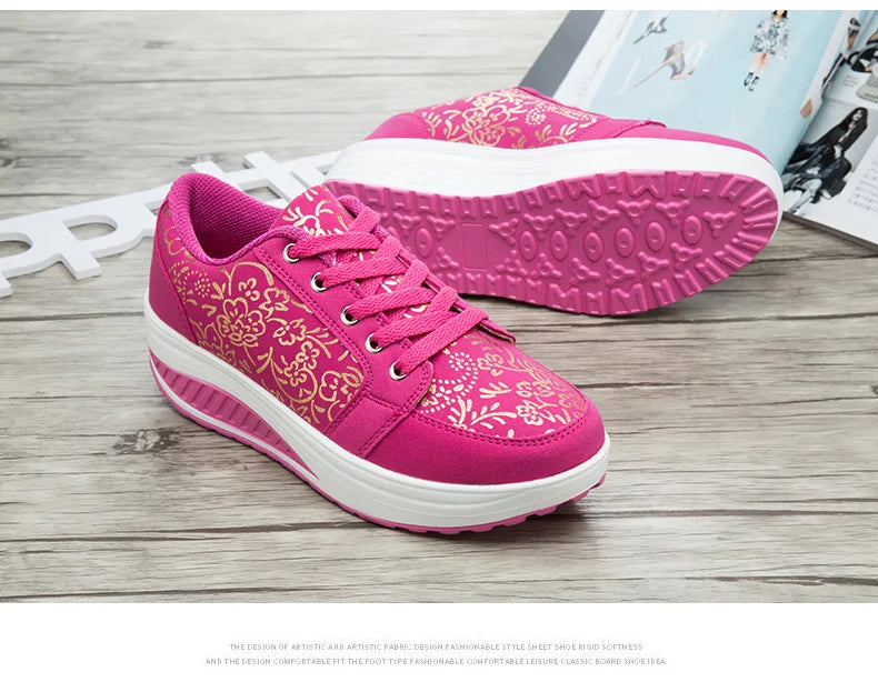 Women’s Leather Casual Sneakers Fashion Comfortable Platform Walking Shoes Wedge Moccasins Breathable Loafers Zapatos De Mujer