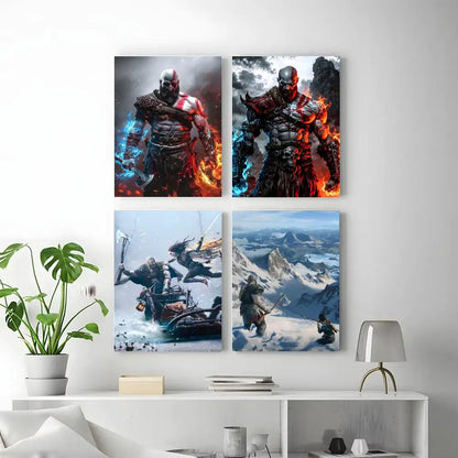 Game G-God of War poszter, öntapadó művészeti, vízálló papír matricák, kávézó, bár, szoba falidekoráció