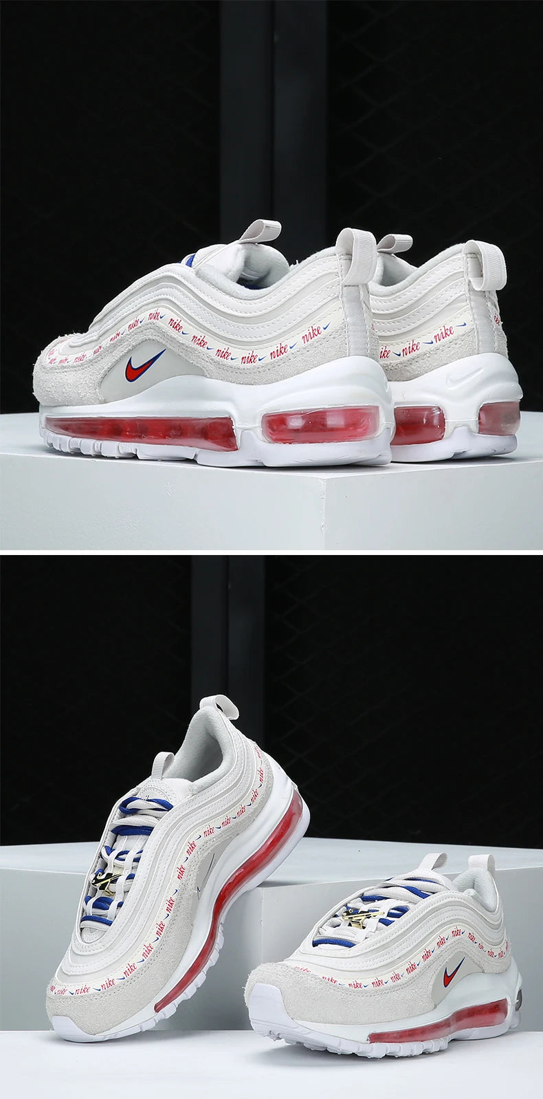 Nike ægte AIR MAX 97 lave sportssko til kvinder med luftpude DC4013-001