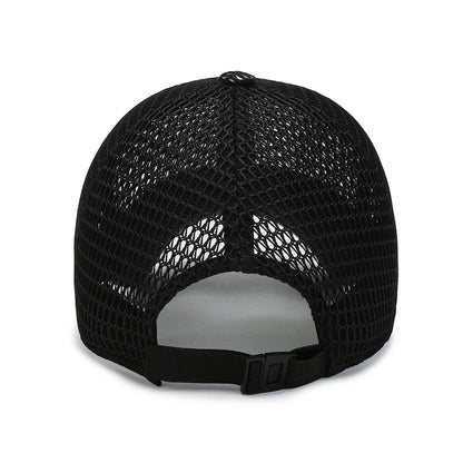 Zomer mesh-pet, baseballpet, ademend, voor buiten, verstelbaar met snapback, wandel- en vispet, voor dames en heren, cool, casual, sportief, fietspet