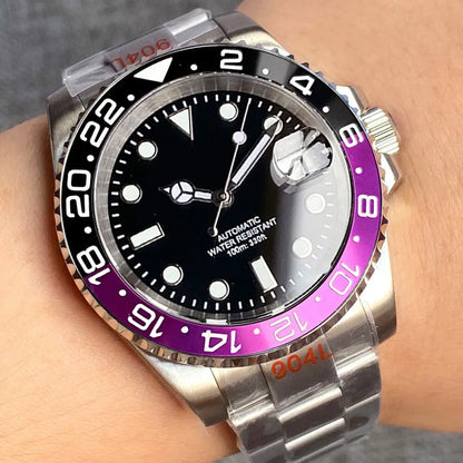 200m wasserdichte Miyota 8215 Automatikuhr für Herren, Taucheruhr, 40mm, mechanisches Uhrwerk, Leuchtanzeige, Jubilee-Armband, Glide-Lock-Schließe