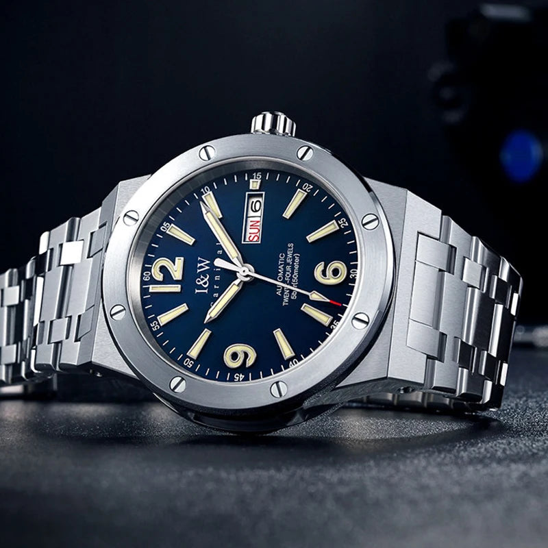 Carnival mechanical men’s watch (IW premium series) – Luxury, sapphire crystal, water-resistant to 50 m, imported automatic movement