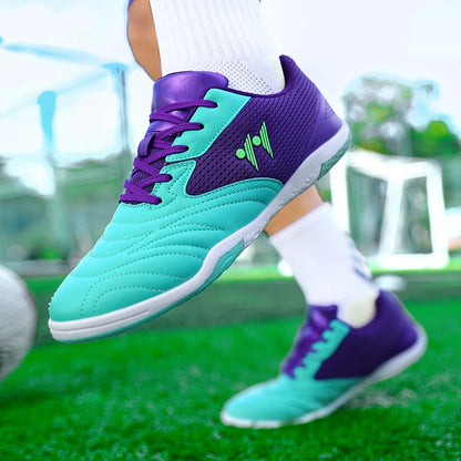 Nouvelles Chaussures de Football Montantes pour Hommes de Haute Qualité – Crampons Antidérapants pour Gazon et Futsal, Idéales pour Matchs en Salle et Sports de Plein Air – Meilleures Ventes