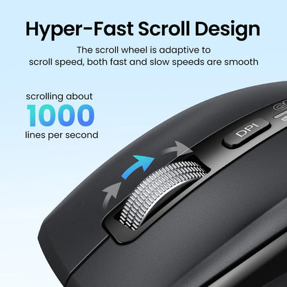 UGREEN Wireless Mouse Hyper-Fast Scroll Bluetooth 5.4 2.4G Ergonomic 5000DPI for MacBook Tablet Laptops Computer PC Mice