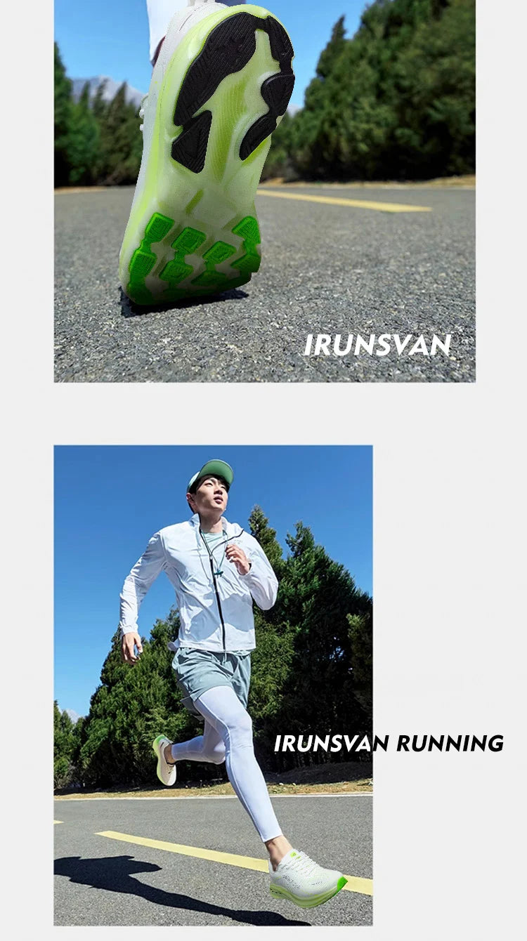 IRUNSVAN  New Carbon Plate Marathon Running Shoes Lightweight Shock-Absorbing And Suitable For Men's Sports Shoes