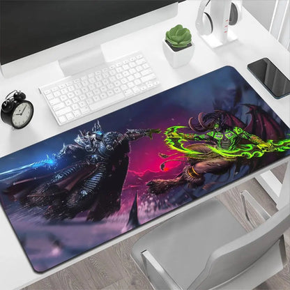 World of Warcraft Illidan Large Mouse Pad Gaming Mouse Pad PC Gamer Computer Mouse Mat Big Mousepad XXL Carpet Keyboard Desk Mat