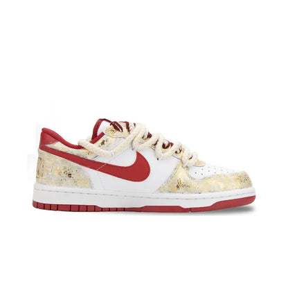 Prilagođene Nike tenisice Big Moon Over River & Blazing Apollo Gold Foil Craft, niskog kroj, za muškarce, s udubljenjem za prst, s podstavom od zlatne folije, za apsorpciju udaraca i otporne na habanje