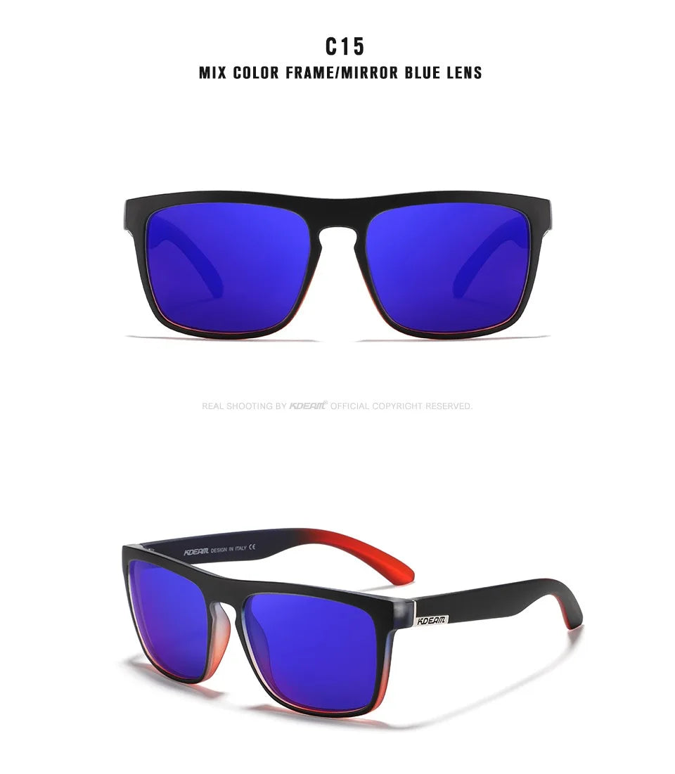 Outdoor Sport Square Myopia Lens Prescription Sunglasses Men Polarized Driving Anti-Glare Myopes Lunettes 0 -0.5 -0.75 Hoz -6.0