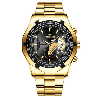 Relógio de pulso para homem, estilo militar, casual ou desportivo, de quartzo, de marca de prestígio, inteiramente em aço, à prova de água