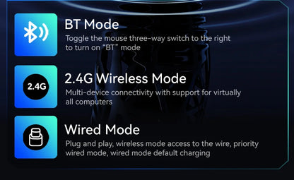 Attack Shark R2 Ασύρματο Gaming Mouse PAW3950 8K από ελαφρύ κράμα μαγνησίου, Bluetooth Tri-Mode για gaming/γραφείο
