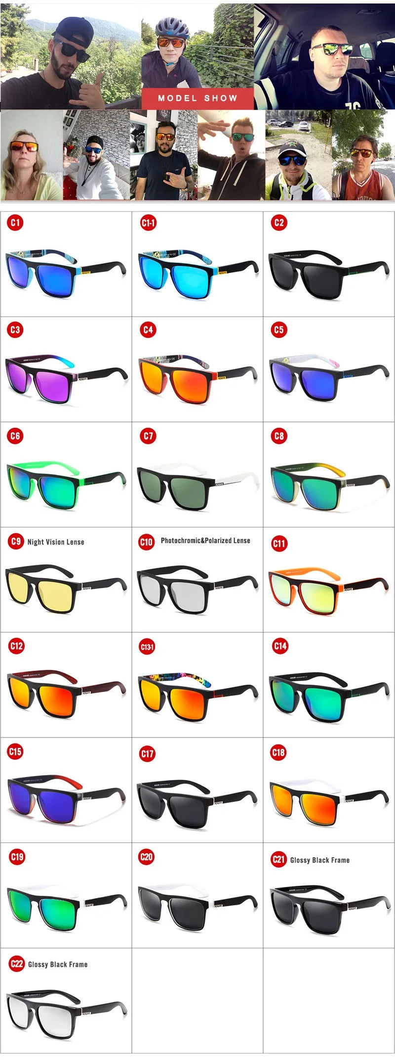 Outdoor Sport Square Myopia Lens Prescription Sunglasses Men Polarized Driving Anti-Glare Myopes Lunettes 0 -0.5 -0.75 Hoz -6.0