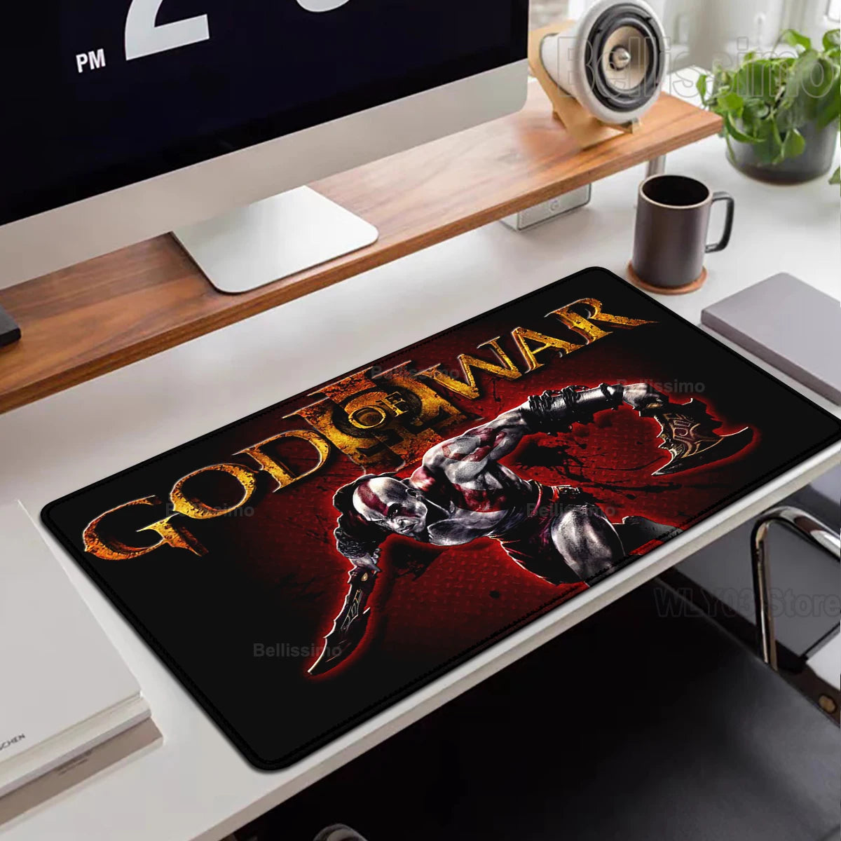 XXL egérpad God of War íróasztali szőnyeg játékos kiegészítők billentyűzet számítógépes egérpad játékosok számára nagy méretű PC-szekrény irodai asztal szőnyeg