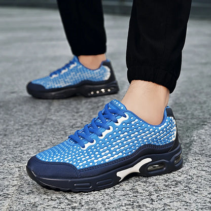 Men's Sports Shoes Lightweight Rebound Soft Sole Fashionable Mesh Breathable Youth Outdoor Running Fitness Training Shoes for Men