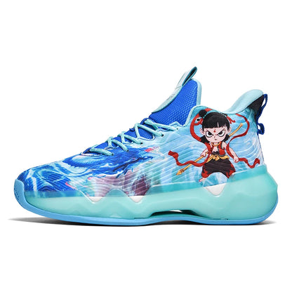 Chaussures de sport unisexes, chaussures d'entraînement de basket-ball respirantes en maille tendance, bottes de compétition légères à rebond pour hommes