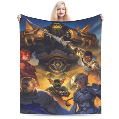 WOW World of Warcraft Flannel Blankets Winter  Soft Warm Throw Blanket for Children Outdoor Novelty Bedspread Sofa Bed Cover