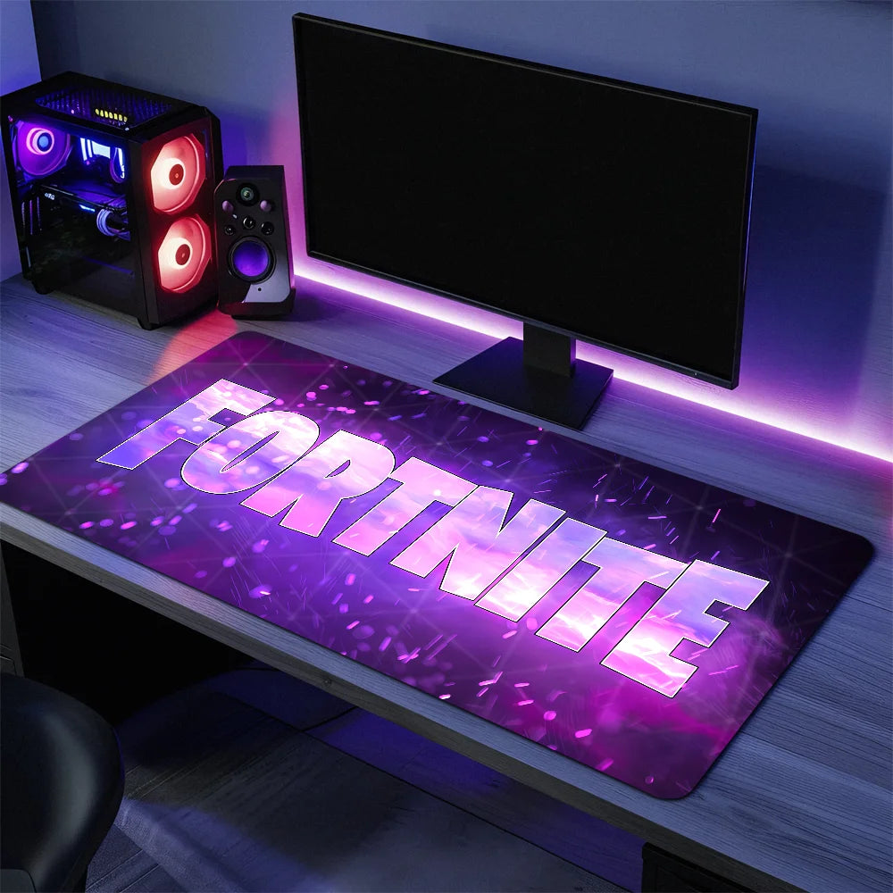 Game F-Fortnite Survival Battle Mauspad, große Schreibtischmatte, ergonomische Tastatur- und Büromatte aus Gummi für PC, rutschfest, ausfranssicher, individuell anpassbar für Zuhause