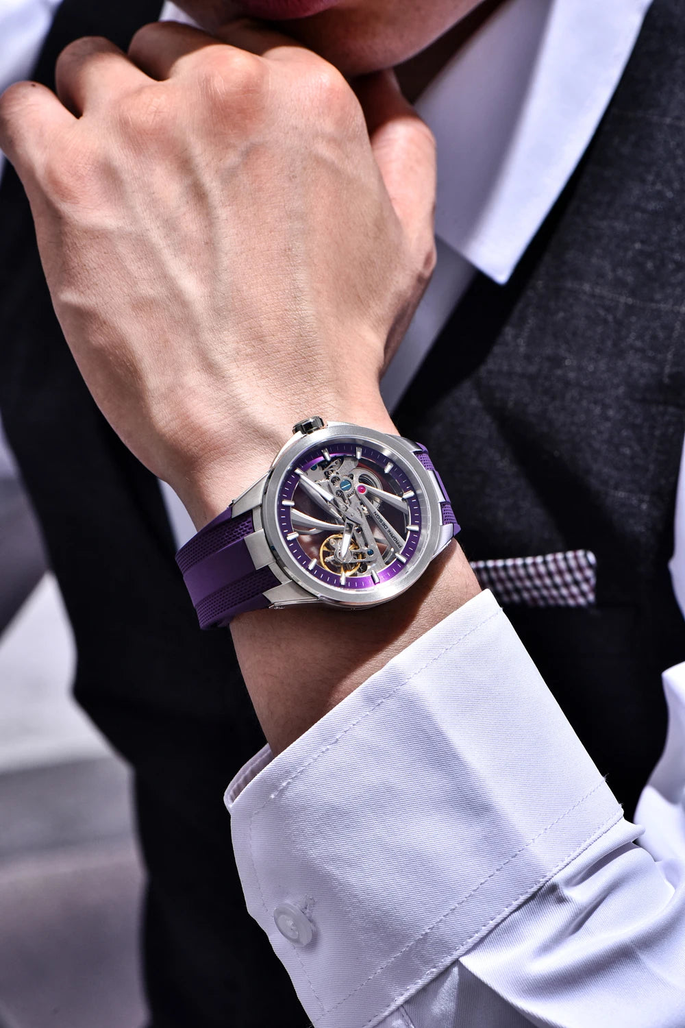 Herrenuhr PAGANI DESIGN – Mechanisches Automatik-Luxusmodell, durchbrochenes Zifferblatt, Saphirglas mit Antireflexbeschichtung, wasserdicht, leuchtende Zeiger – Geschenkidee für Herren
