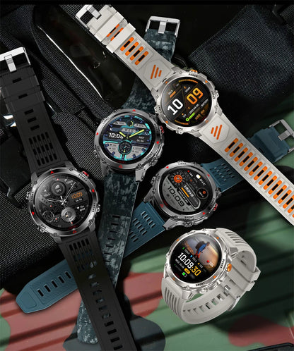 2026 T-Rex 3 Style Smartwatch for Men  1100mAh Battery, GPS, 10ATM Waterproof, Bluetooth Calling & Sports Tracker