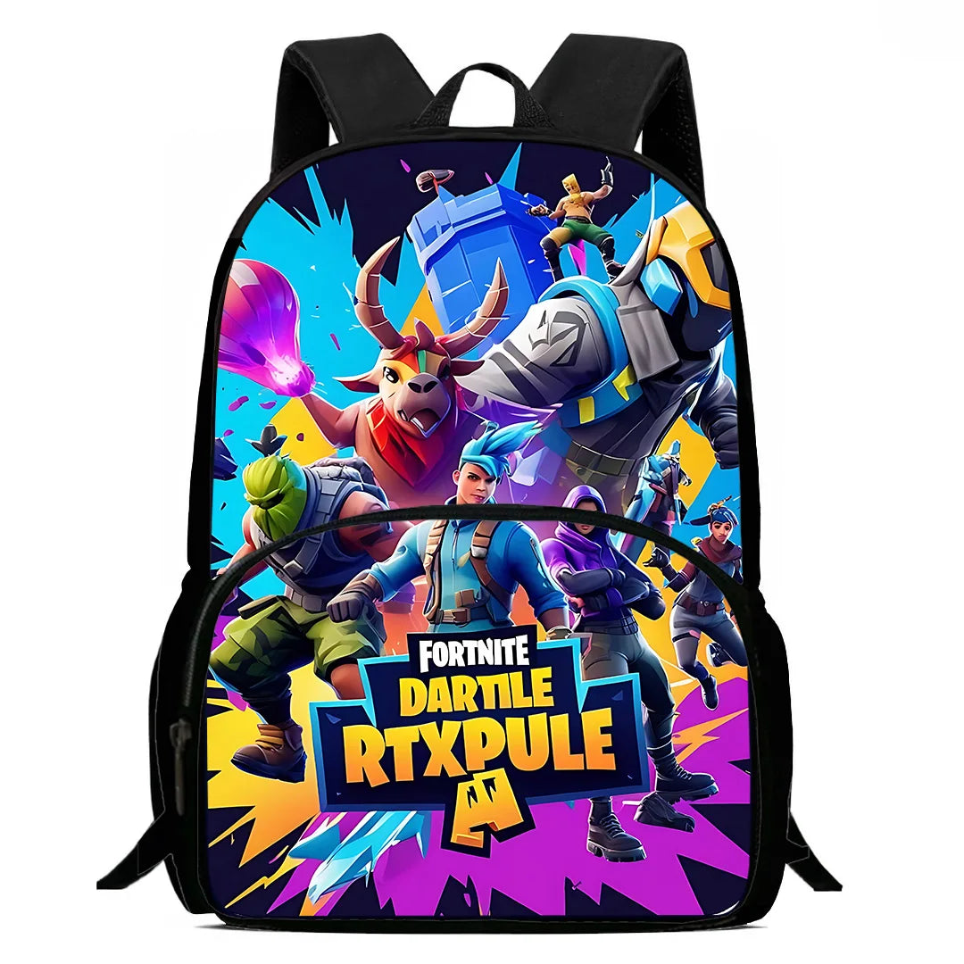 Klassischer Fortnite-Kinderrucksack für Jungen und Mädchen, Schulrucksack mit großem Fassungsvermögen, langlebiger Rucksack für Camping, Schüler und Geburtstagsgeschenk für Kinder