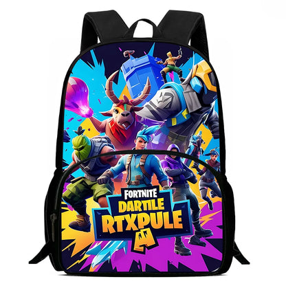 Klassischer Fortnite-Kinderrucksack für Jungen und Mädchen, Schulrucksack mit großem Fassungsvermögen, langlebiger Rucksack für Camping, Schüler und Geburtstagsgeschenk für Kinder