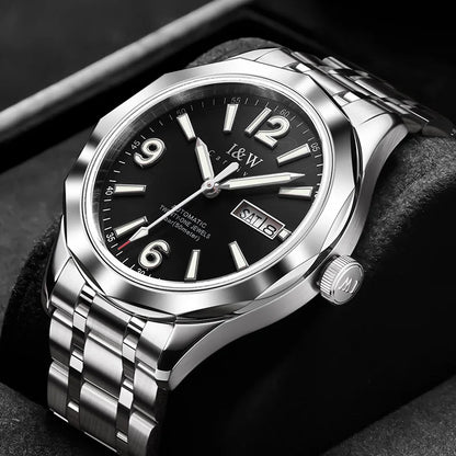 Reloj CARNIVAL luxury mechanical men’s watch in tungsten, MIYOTA 8205 automatic movement, water-resistant.
