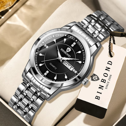 Genuine BINBOND luxury quartz watches for women – Water-resistant and luminous model – Gift idea (gift box included)
