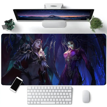 World Of Warcraft Game Mousepad Large Keyboard Desk Mat Gaming Mouse Pad LockEdge Non-slip Mat